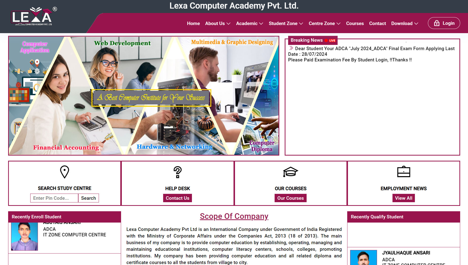 Business website